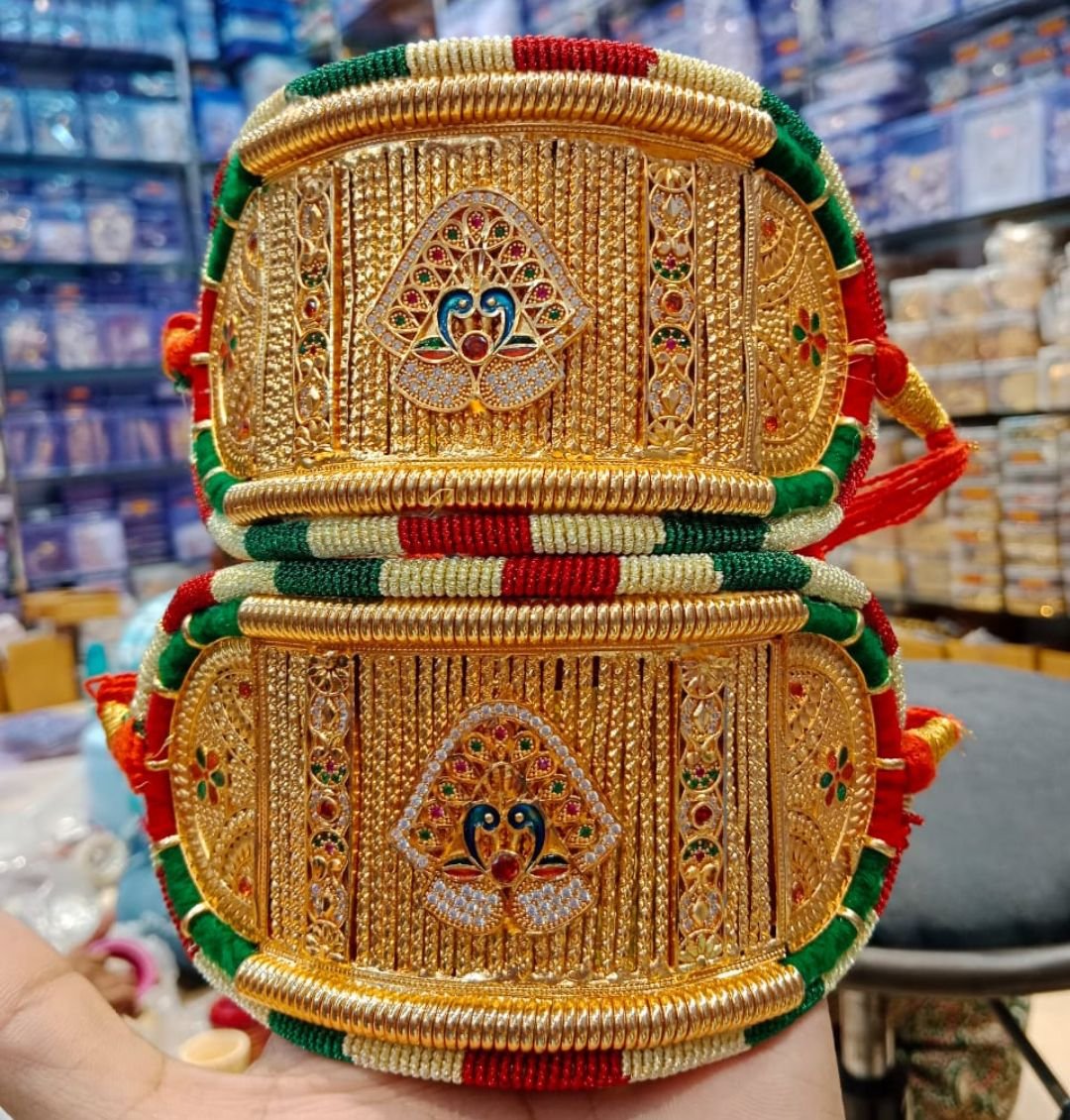 High Gold Plated Traditional Bajuband Without Loom