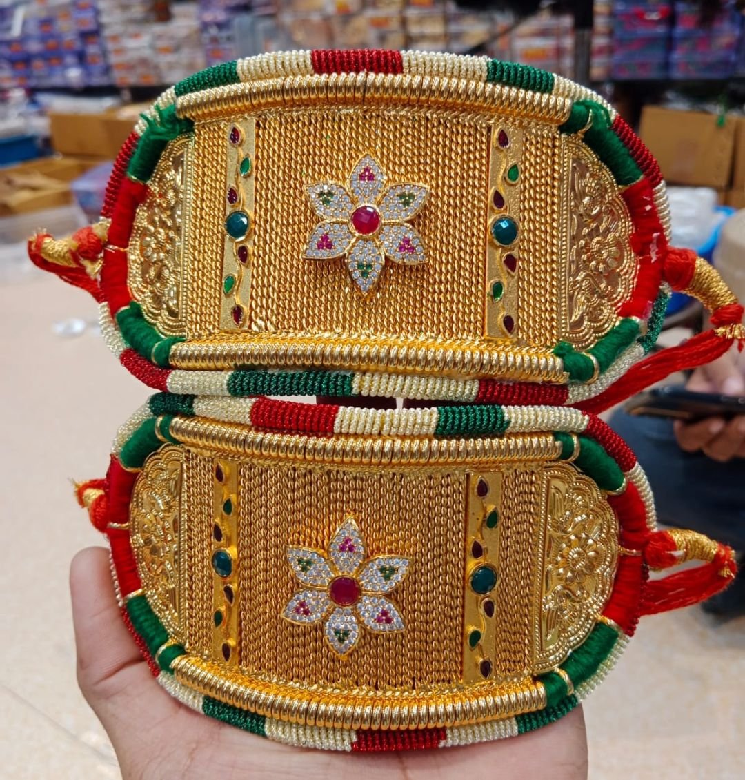 High Gold Plated Traditional Bajuband Without Loom