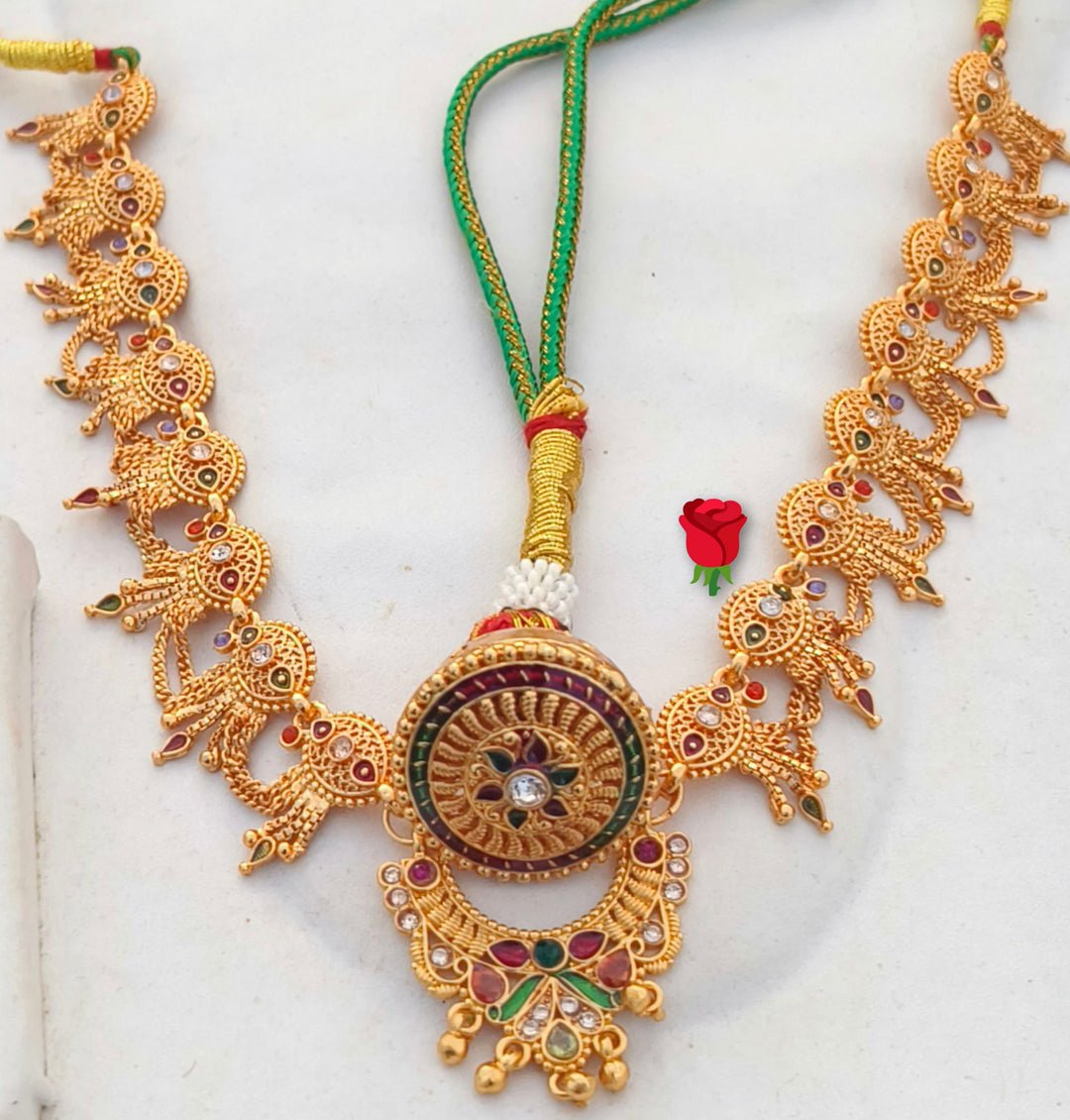 Gold Premium Quality Rajputi Rakhdi Set
