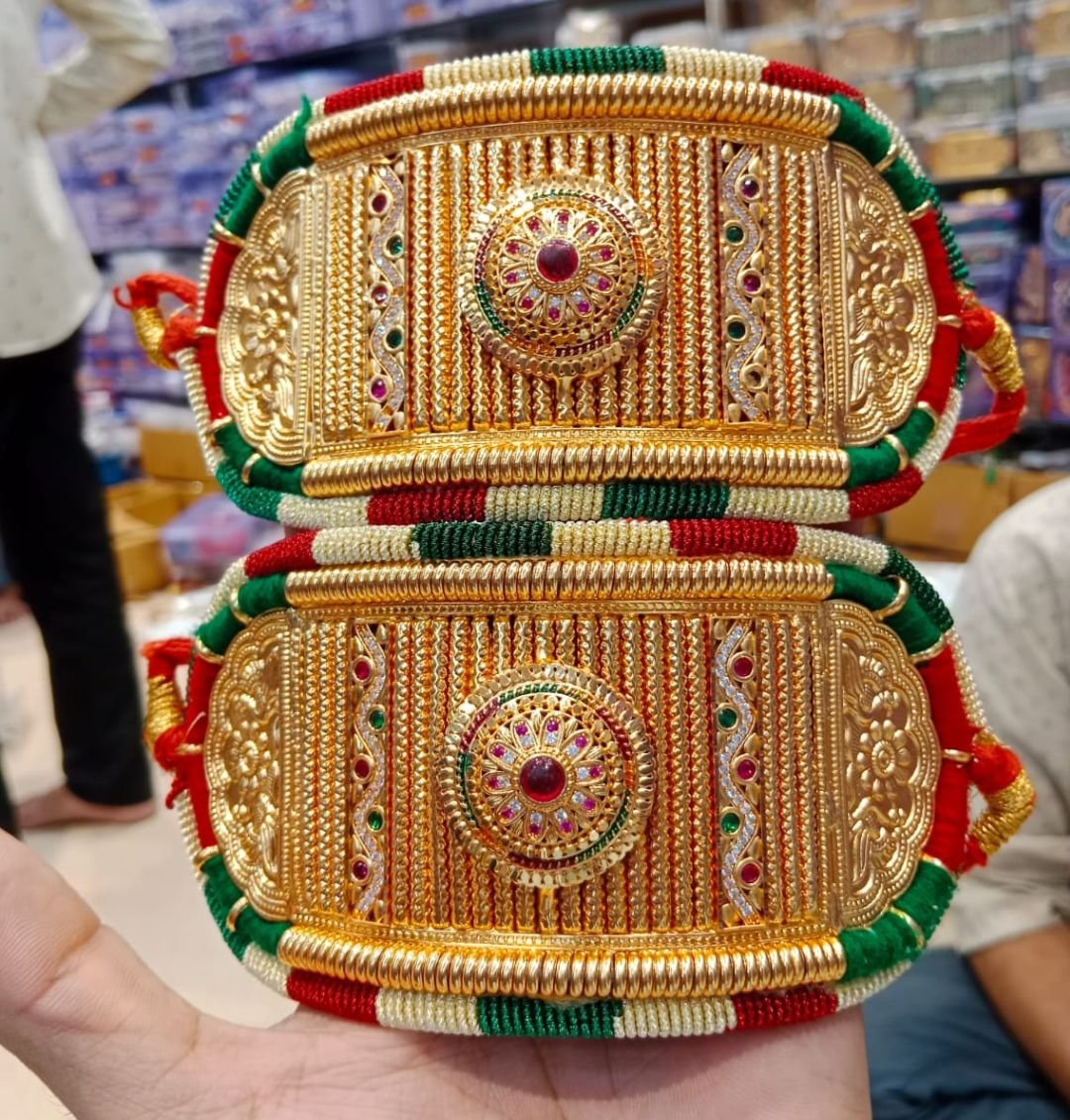 High Gold Plated Traditional Bajuband Without Loom
