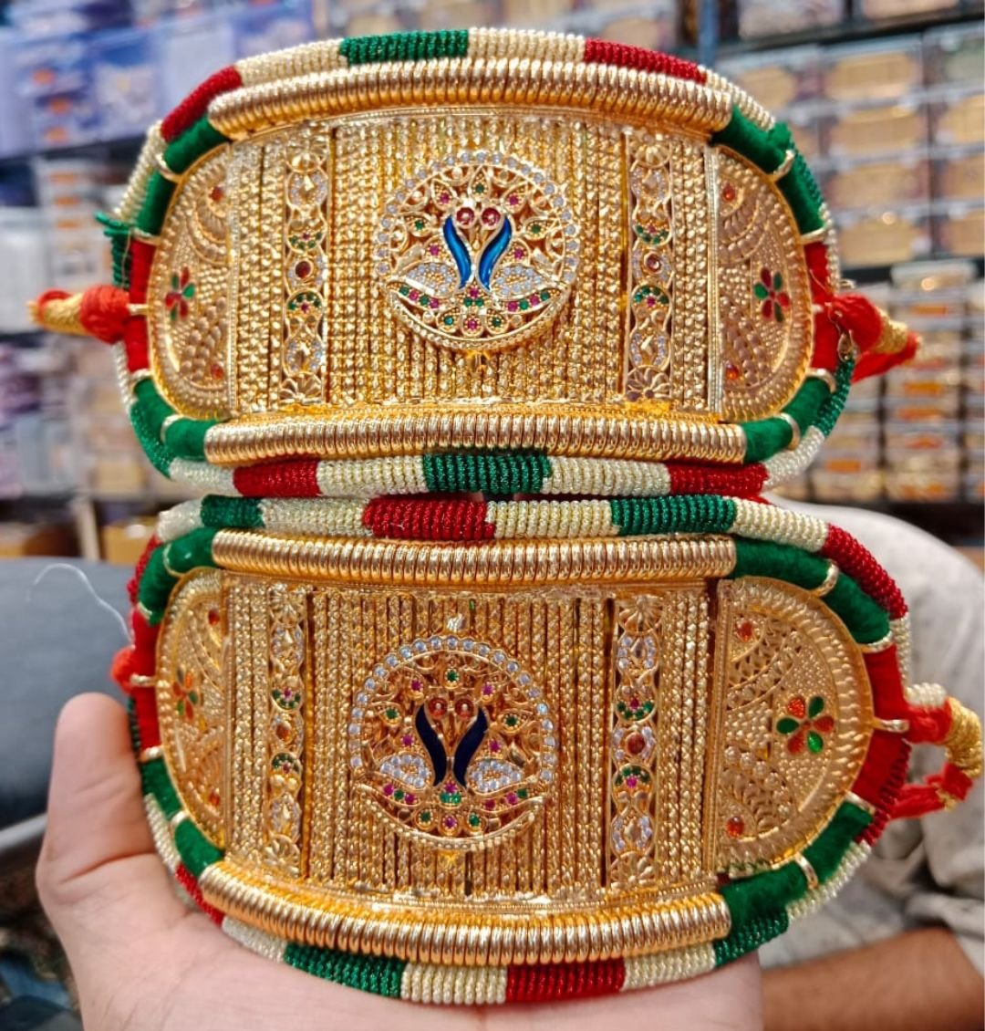 High Gold Plated Traditional Bajuband Without Loom