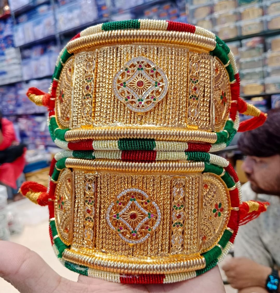 High Gold Plated Traditional Bajuband Without Loom
