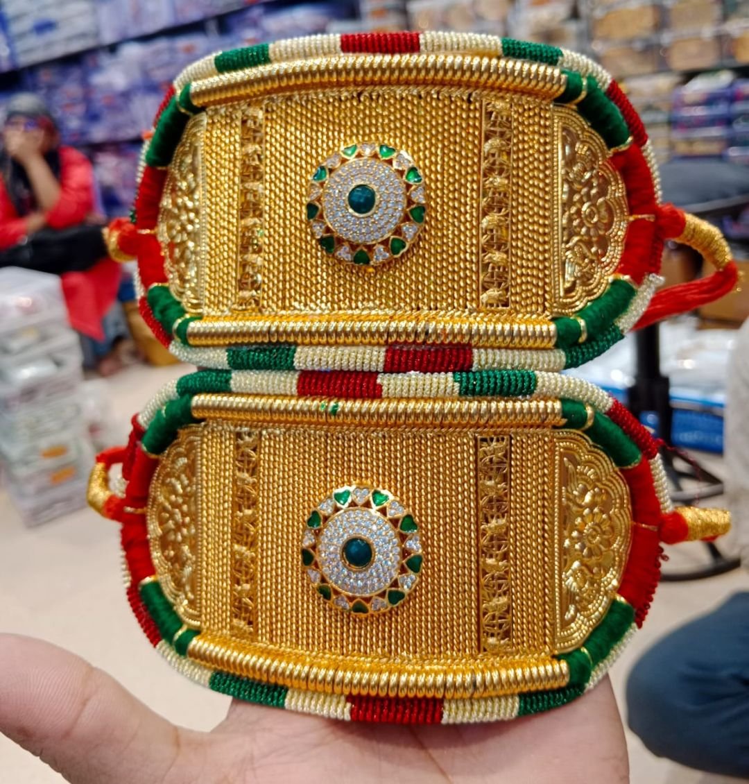 High Gold Plated Traditional Bajuband Without Loom