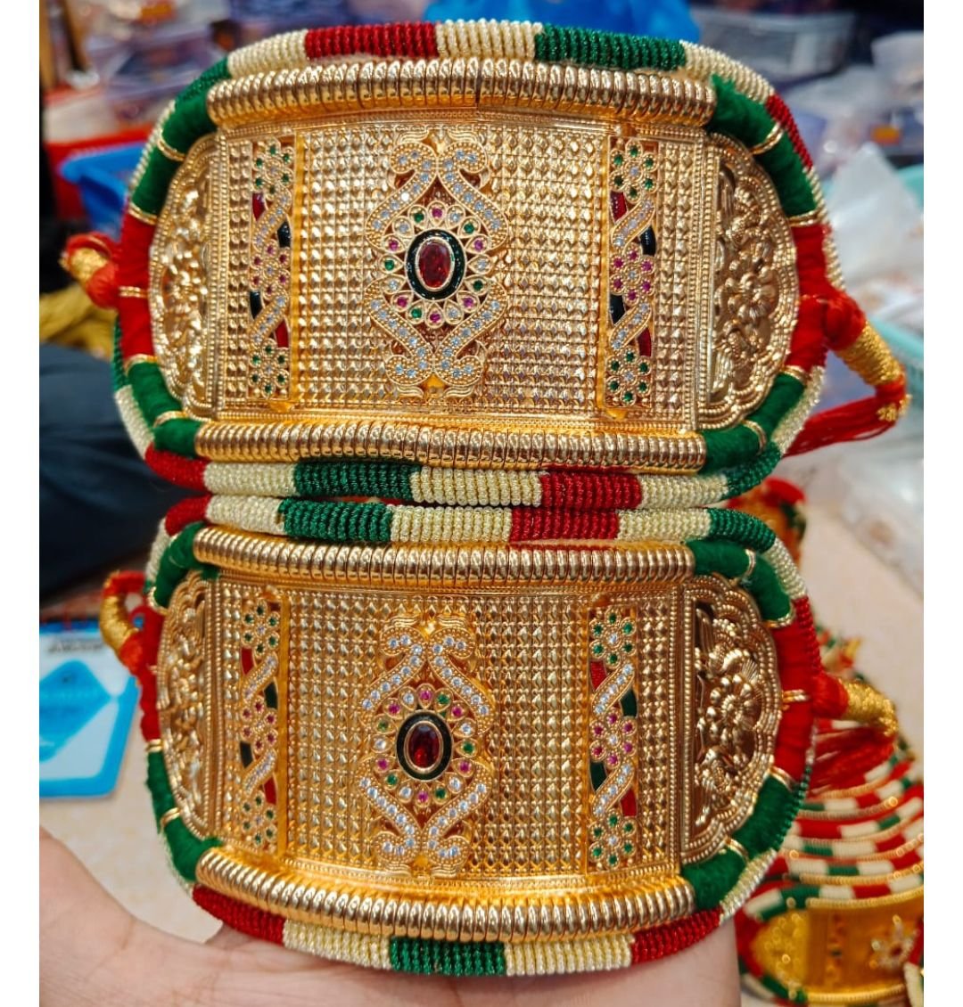 High Gold Plated Traditional Bajuband Without Loom